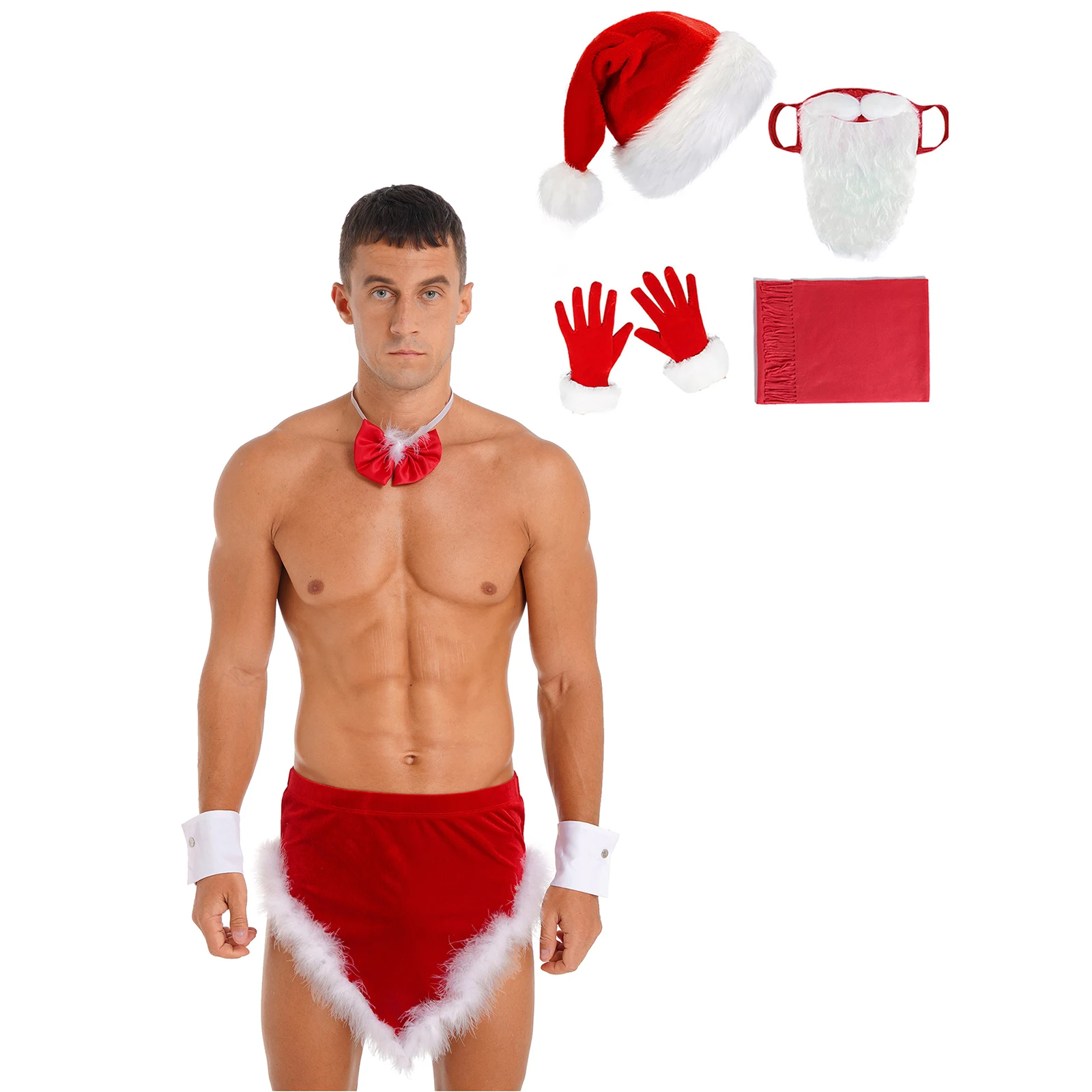 Мужские новогодние рождественские костюмы нарядная одежда для ролевых игр юбка