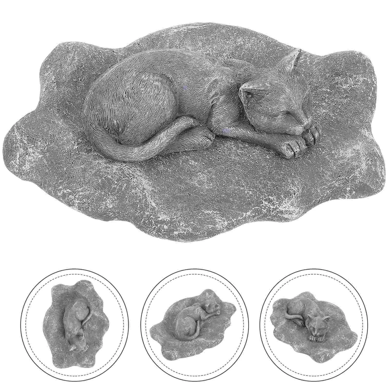 

Decor Pet Grave Markers Rock Resin Tombstone Headstone Cat Memorial Dog Outdoor Stones