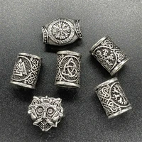 1pcs viking runes bead craft diy jewelry components beard hair spacer beads accessories charms for bracelets making supplies
