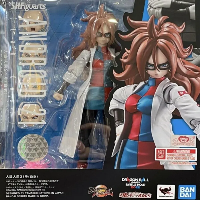 

Bandai Original Dragon Ball S.H.F Android 21 Action Fighters DLC White Clothes SHF Anime Model Collectible Toys Boy Gifts