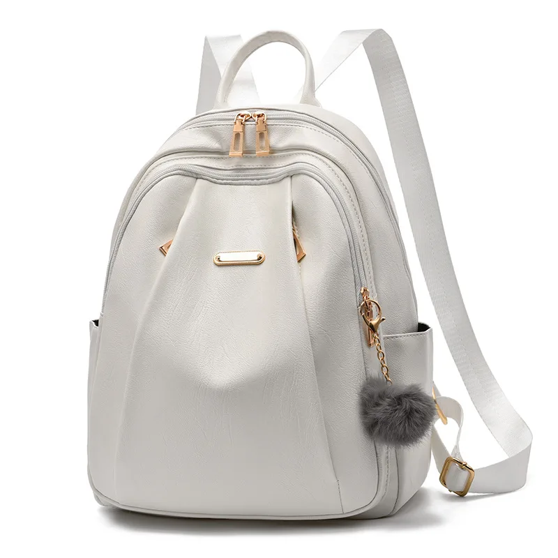 

Женский рюкзак, новинка 2023, модный кожаный женский рюкзак в Корейском стиле, Вместительная дорожная сумка