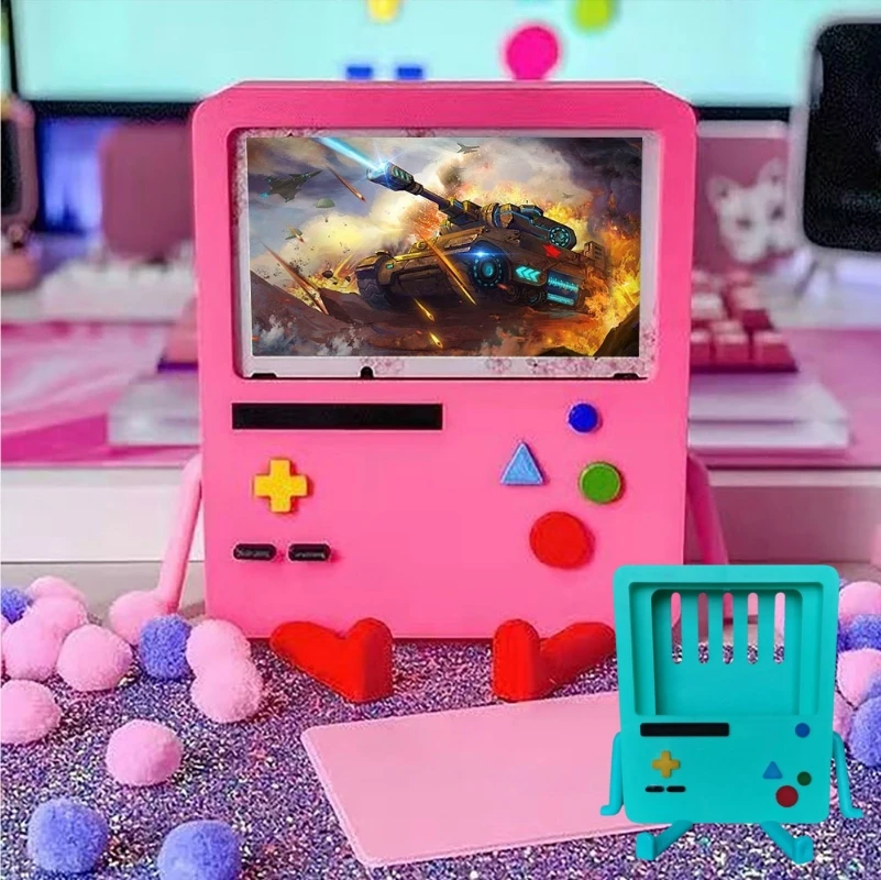 

Новый кронштейн для игрового контроллера, рукоятка, держатель для хранения, мультяшная стойка для переключателя, Подставка для зарядки
