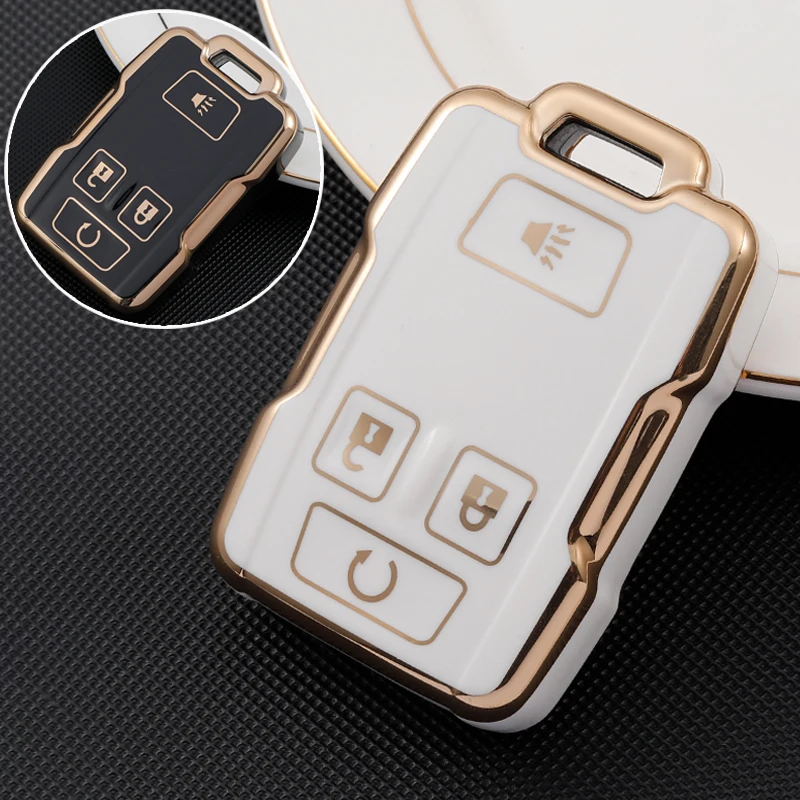 

Car Key Case Cover Shell Holder Keychain for Chevrolet Colorado LT Silverado GMC Canyon Sle Sierra 3500HD 2016 - 2018 Protector