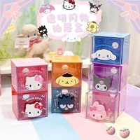 kawaii sanrio desk organizer cartoon hello kittys kuromi my melody storage box cute beauty drawer box toys for girls gift
