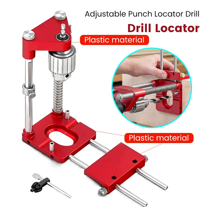 

Accurate Woodworking Tools Drilling Jig 6/8/10mm Drill Bit for Metal Hole Puncher Hand Tool Carpenter Locator Handheld Drill Set