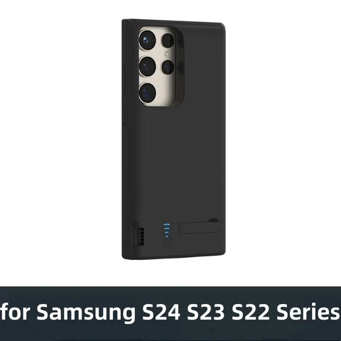 Чехол-зарядное устройство Power Bank для Samsung Galaxy S20 S21 S22 S24 Ultra Plus S10 Plus S10E S20FE S21FE Чехол с задним зажимом