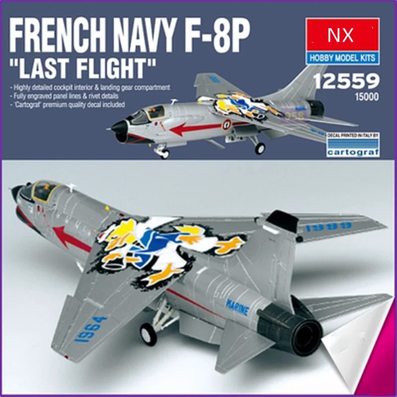 

NXS French Navy F8P Crusader Fighter Model Resin Model Kit Resin Military Model Assembled Model