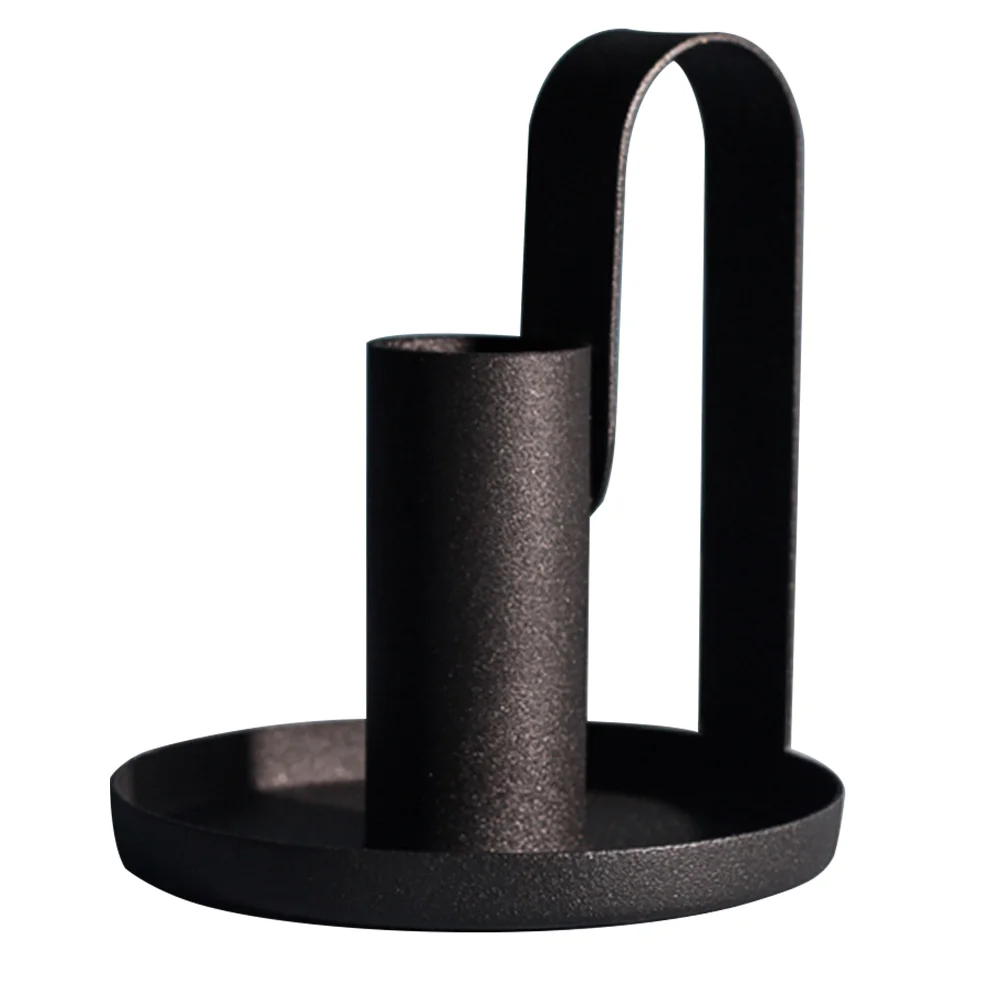 

1Pc Metal Iron Holder Wrought Iron Wall Holders Decorative Pillar Holder Metal Sconce