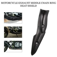 high quality motorcycle exhaust pipe cover carbon fiber anti scald cap heat shield guard shell for kawasaki z900 2017 2019