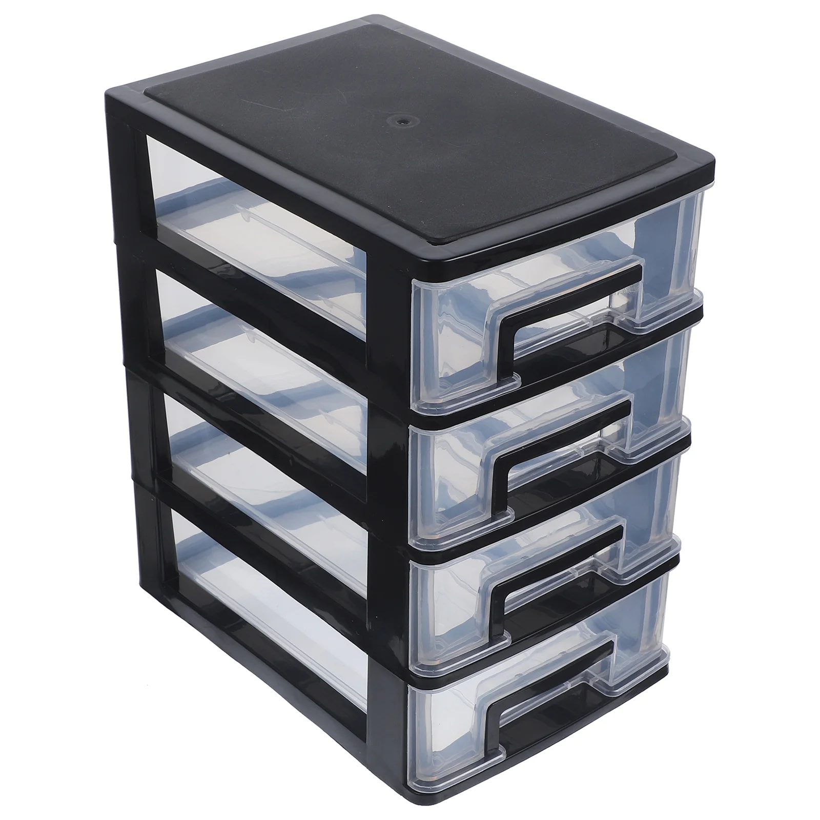 

Plastic Desktop Small Drawers Storage Cabinet Transparent Rack Shelf Home Filing Black Organizer Unit Box Mini Makeup Fridge