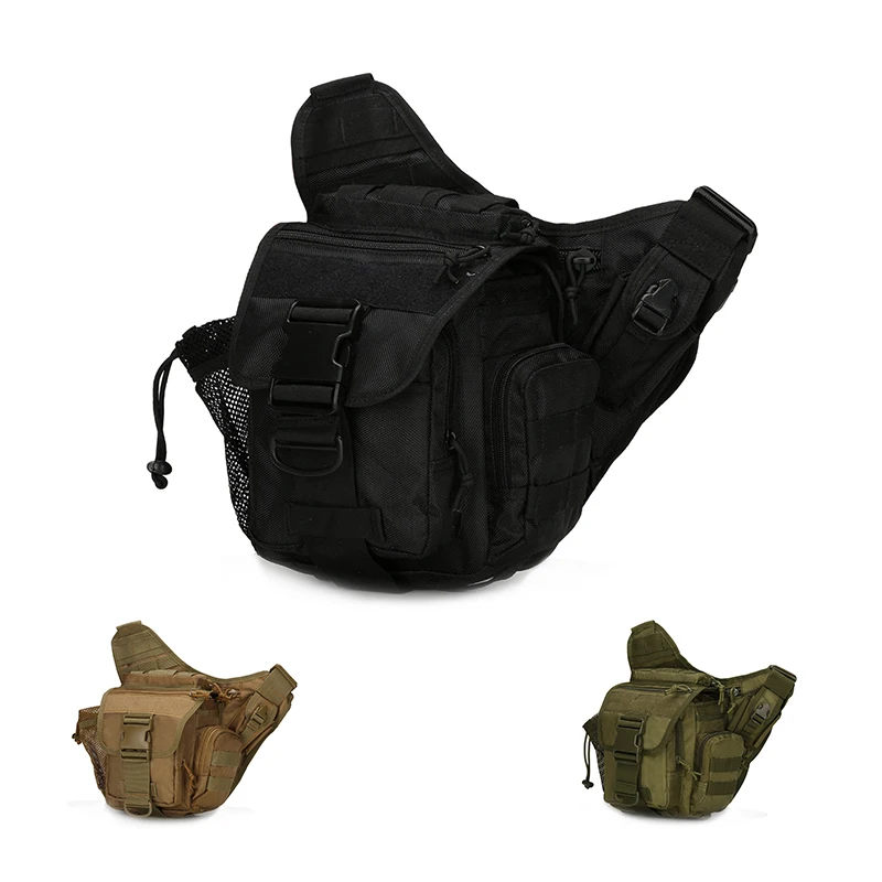 Camouflage Cycling Tactical Chest Bag Mens Fanny Pack Crossbody Running Bum Bag Camping Hiking Running Bum Pouch Waist Bag