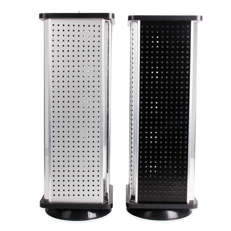 Expedited Shipping Rotating Square Pegboard Display Stand Rack Tower For Supermarket Display Hook Slatwall Sunglass Display