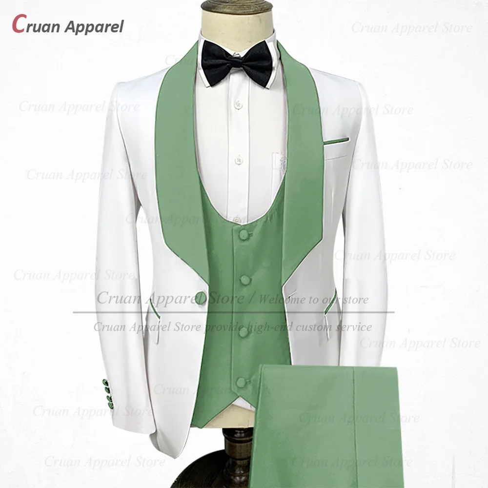 Мужские костюмы цвета слоновой кости фиолетового приталенный костюм для жениха