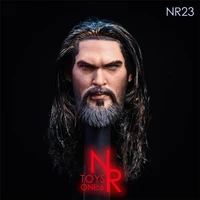 16 scale real hair sea king head sculpt jason momoa male soldier head carving model toy collection