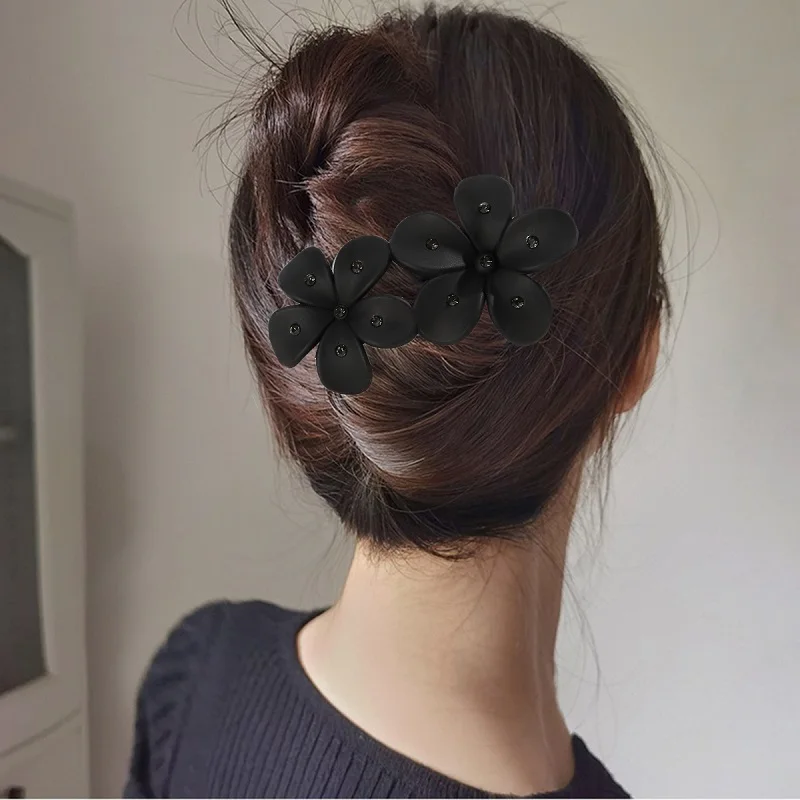 

LEVAO винтажные хрустальные цветы заколки для волос цветок Утконос заколка для волос конский хвост головной убор для женщин аксессуары для волос