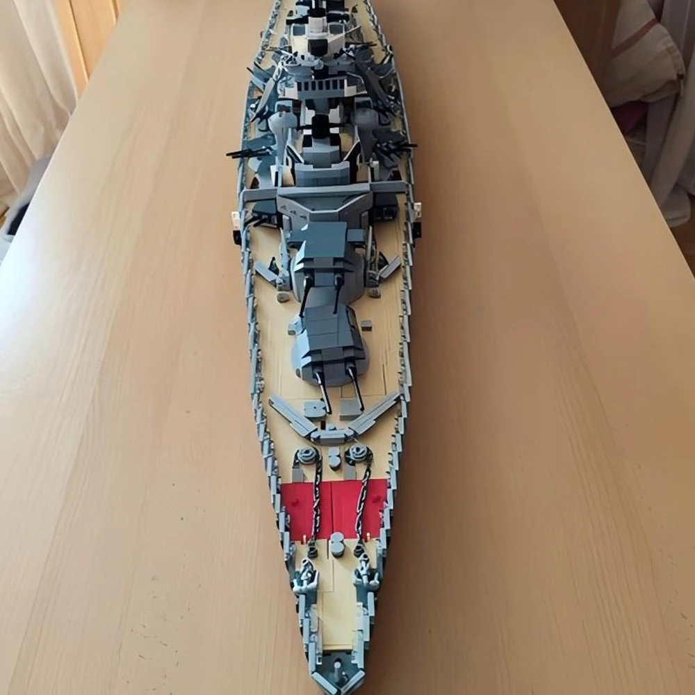7164 шт. WW2 Военная игрушка MOC масштаб 1:200 Бисмарк тяжелые искусственные творческие