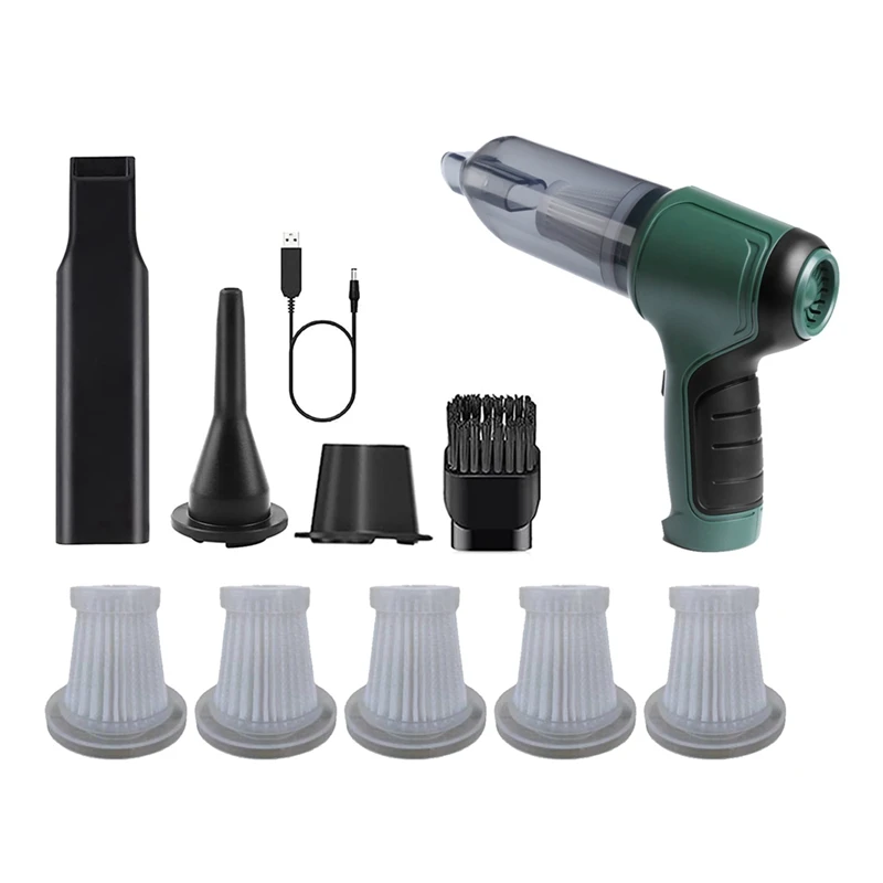 Автомобильный пылесос с клавиатурой 9000 ПА + 5-кратные фильтры сверхмощный