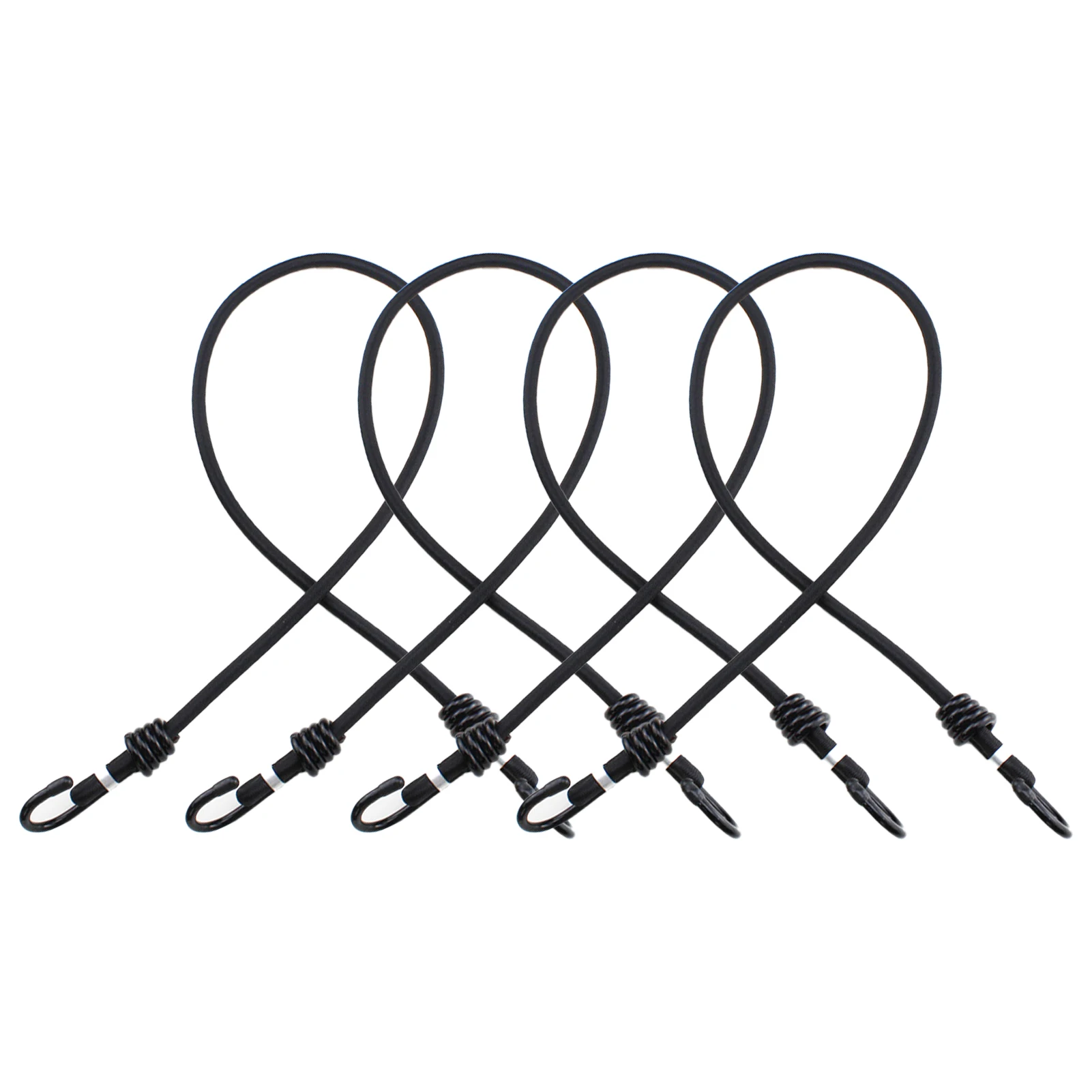

4pcs Accessories Bikes Trunk Fixed Luggage Multipurpose Ties Elastic Rope With Hooks Outdoor Camping Reusable Bungee Cord Bundle