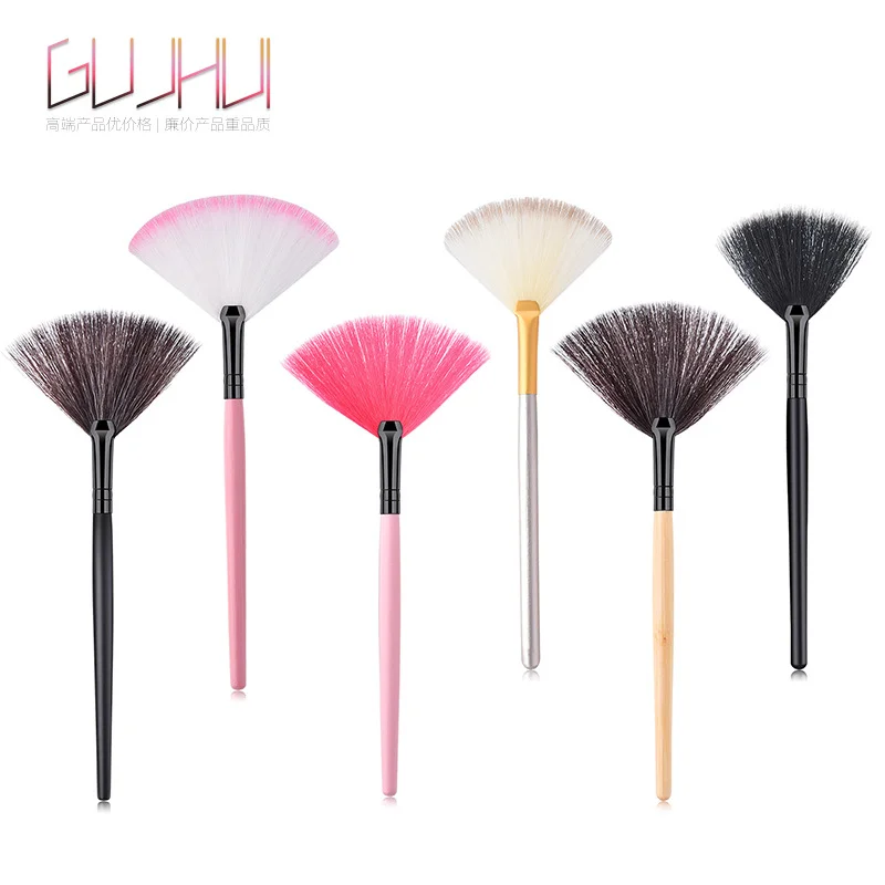 

1pc Makeup Brush Beauty Tools Fan Shape Makeup Brushes Powder Concealer Highlighting Make up Brushes Soft Fiber Brush