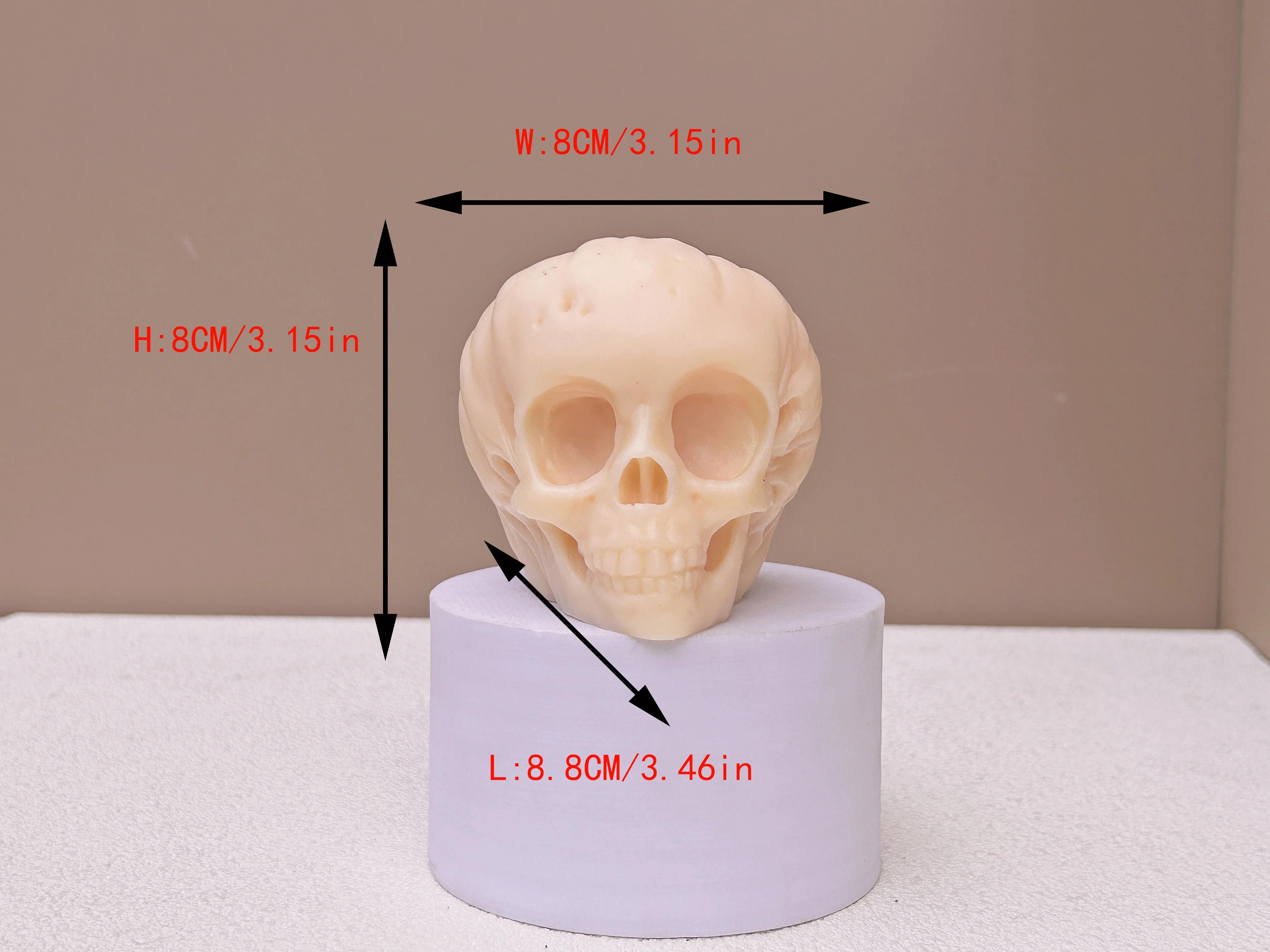 

New Pumpkin Head Candle Silicone Mold Pumpkin Skull Head Cake Silicone Mold Halloween Party Home Decoration Gift