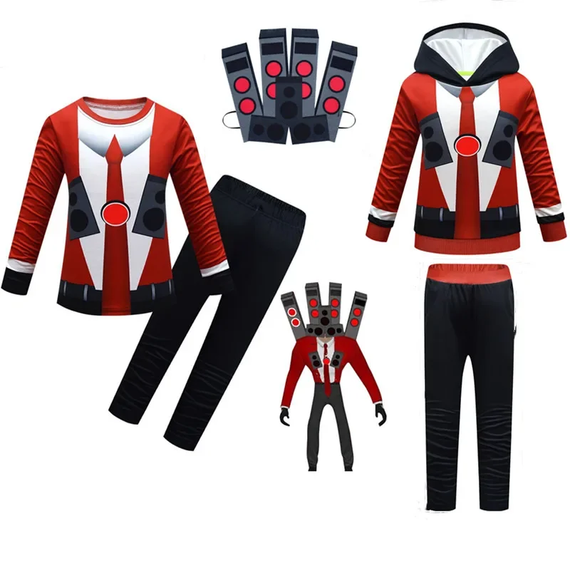 Высококачественный костюм в туалет Skibidi мужская толстовка с аудиокамерой модель