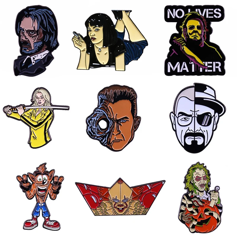 

Creativity Movie Anime Figure Hard Enamel Pin Brooch Women Lapel Backpack Bags Badge Gifts Fashion Jewelry