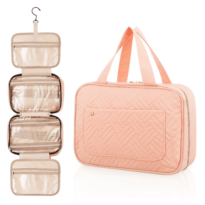 

Toiletry Bag Travel Bag with Hanging Hook, Water Resistant Makeup Cosmetic Bag Travel Organizer for Accessories, Shampoo, Full S