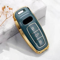 tpu car key case cover key bag for audi a1 a3 8v a4 b9 a5 a6 c8 q3 q5 q7 tt keychain accessories car styling auto holder shell