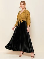 toleen 2022 spring women plus size large maxi dresses yellow chic casual elegant evening party long oversized festival clothing