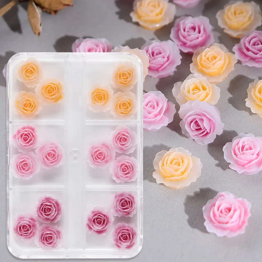 

Resin Flowers Roses Flatback Cabochons Retro Accessories Silicone/Epoxy Resin Mold Filler Nail Part DIY Jewelry Making Art Decor