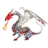 laser cutting diy 3d wooden puzzle woodcraft assembly kit flying dragon for christmas gift