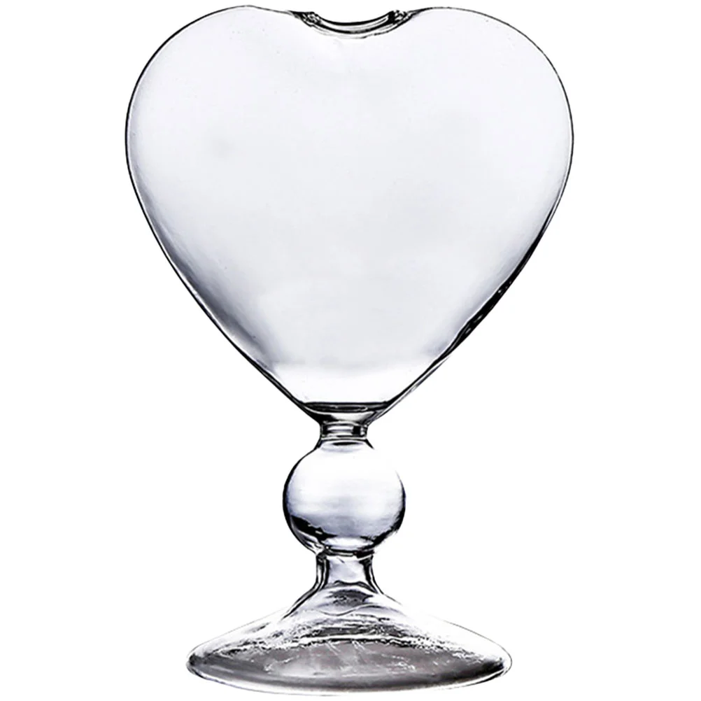 

Vase Flower Heart Hydroponic Vases Cup Shaped Clear Terrarium Planter Pot Propagation Container Arrangement Holder Flowers