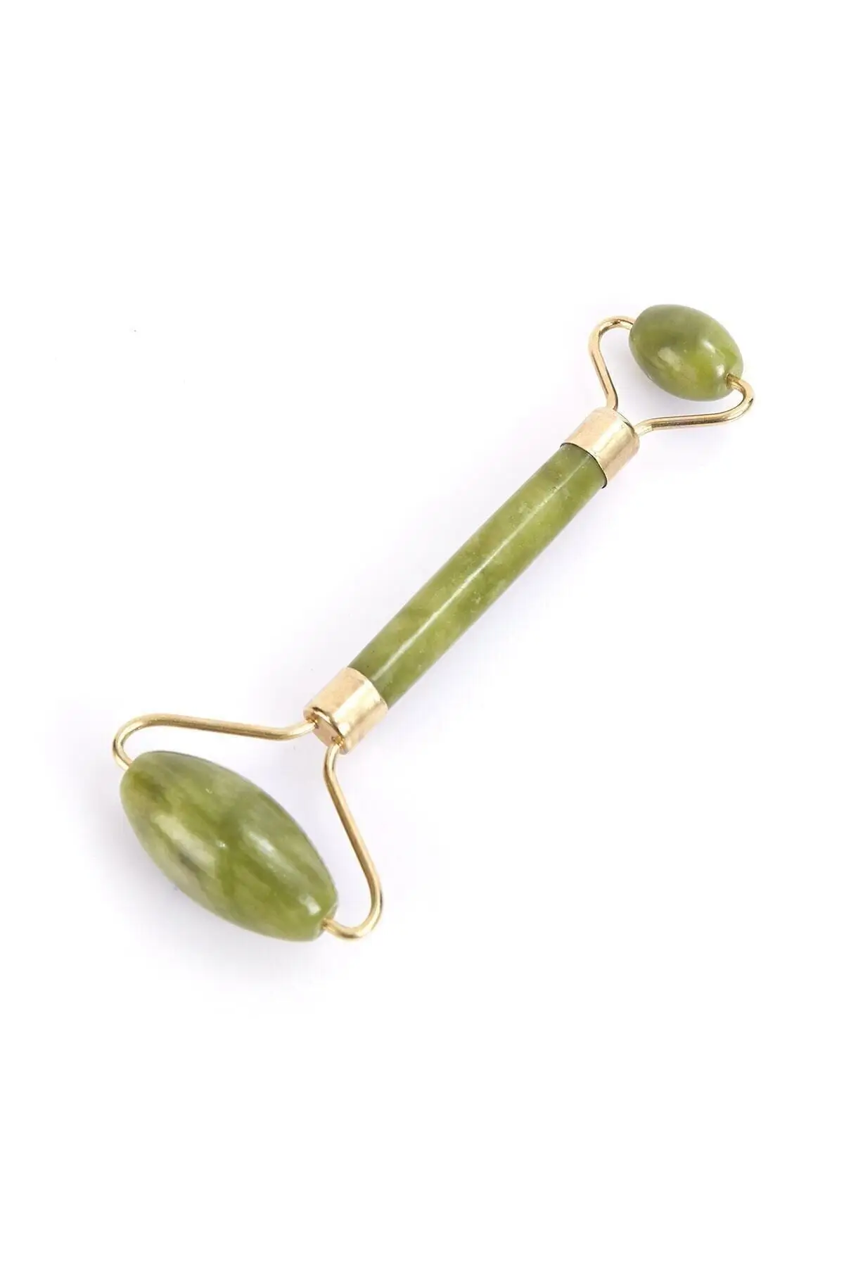 Натуральный двусторонний массажный инструмент из нефритового камня для массажа лица и шеи и ухода за глазами.