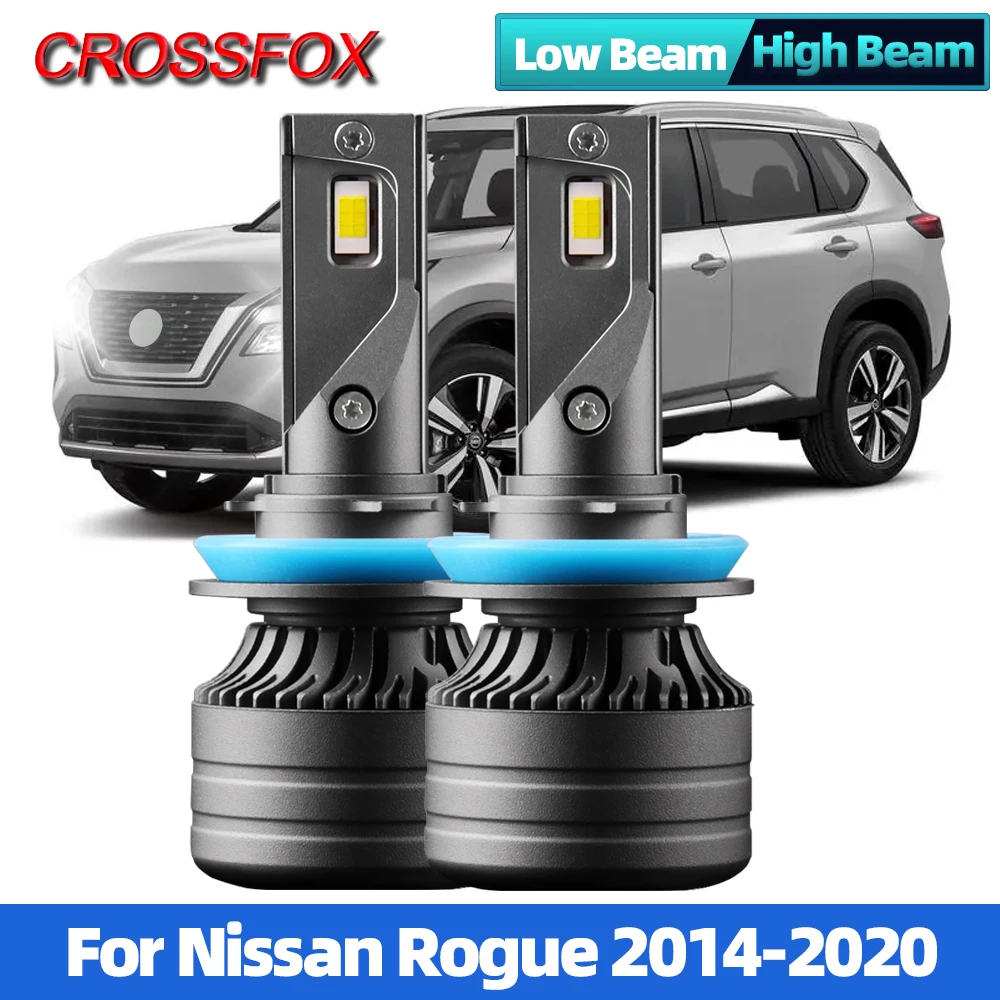 

2Pcs 30000LM 6000K White H11 Auto Headlamps Bulb Led Lamp Car Headlight CSP Chip Auto Lights For Nissan Rogue 2014-2020