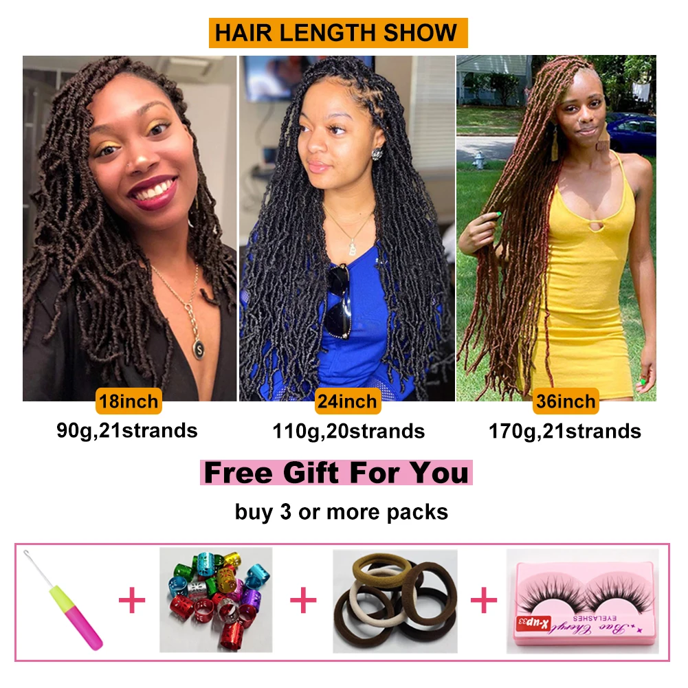 Расширения волос Mtmei Hair Faux Locs Crochet Long Curly Dreadlocks Extensions Natural Soft Braids Red Burgundy Ombre.