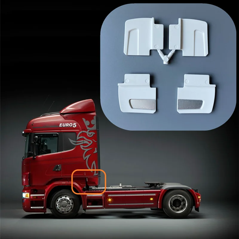 2 шт. масштаб 1:14 имитация спойлера с металлической наклейкой для Tamiya Rc Truck