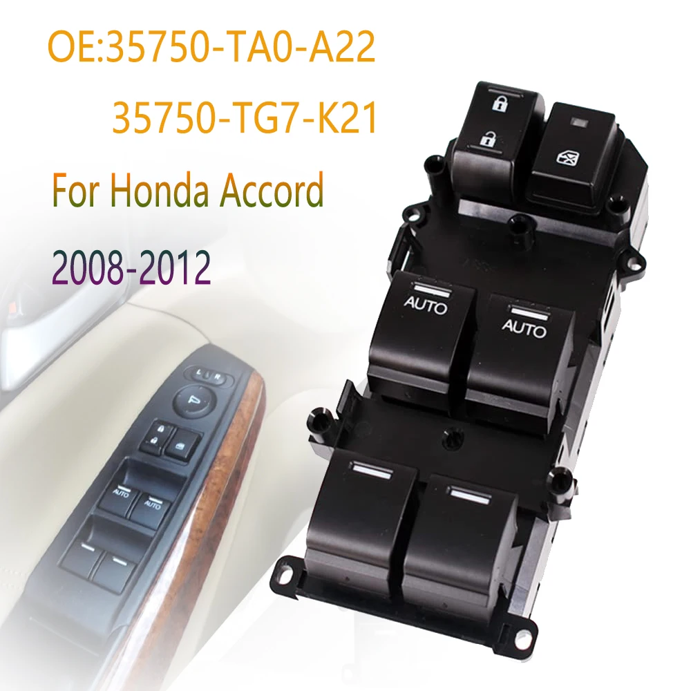 Фото Автомобильные аксессуары для Honda Accord 2008 2009 2010 2011 2012, электрический переключатель стеклоподъемника, кнопка управления автозапчасти №1