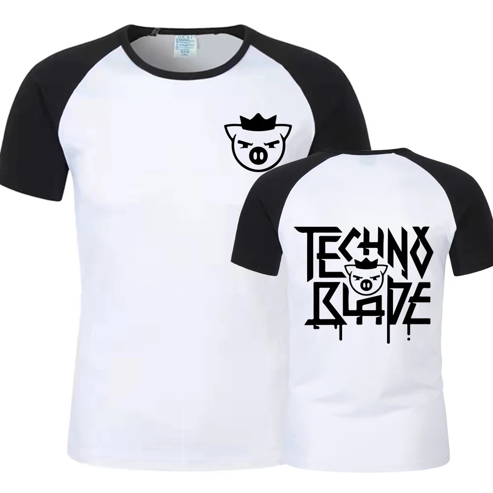 

Technoblade Never Dies T-shirt Hot Game Dream Smp Team Patchwork Tshirt Men/Women Summer Short Sleeve T shirt 100% Cotton Tops