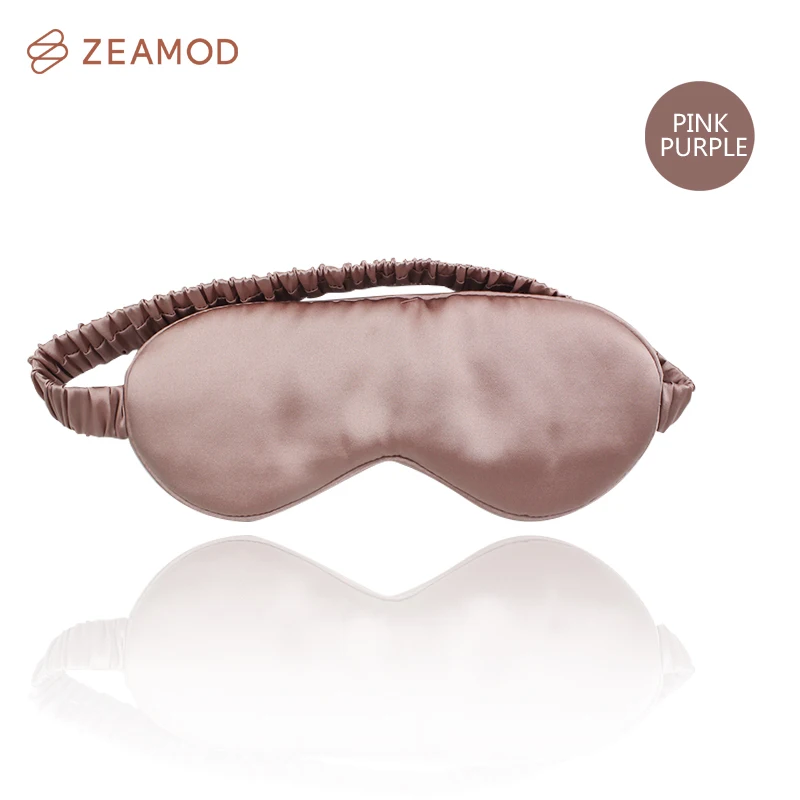 Фото Маска для глаз ZEAMOD для сна большого размера 16 мм, простой креп-шелк 100%, шелк для мужчин и женщин, цвет черный, Новая Бесплатная почта №1