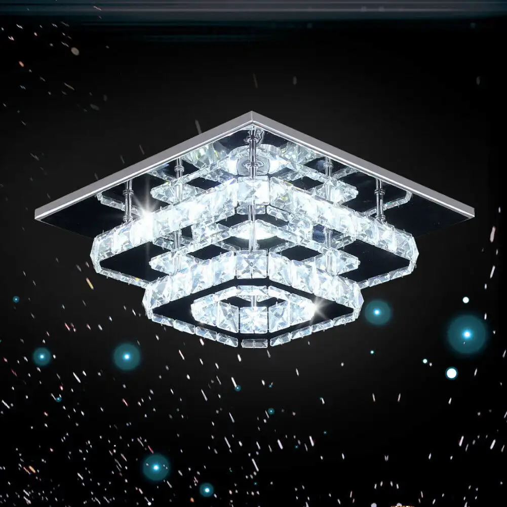 

Crystal LED Ceiling Light Crystal Chandelier Modern Flush Mount Light Fixture