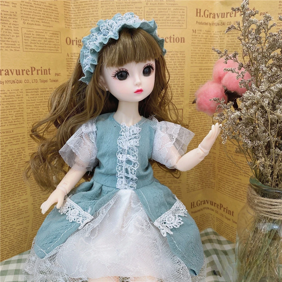 Dolls Brown Big Eyes 22 Removable Joints Matching Fashion Clothes Accessories Doll Toy Gift