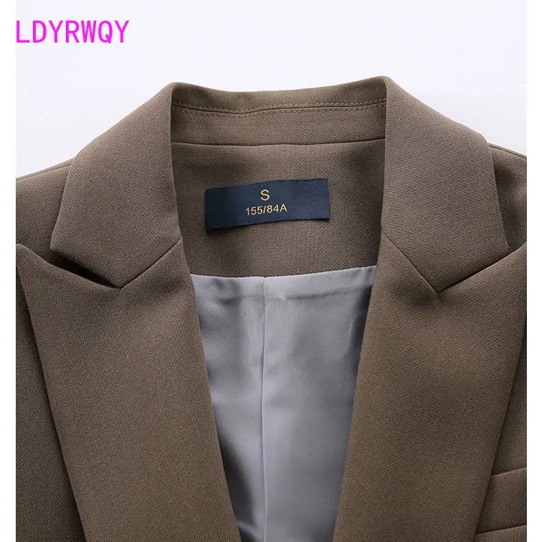 Coffee suit coat Women's Spring and Autumn 2023 new professional temperament casual small suit spring dress