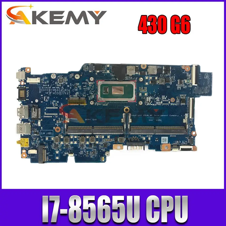 

I7-8565U Main Board For HP PROBOOK 430 G6 Laptop Motherboard DA0X8IMB8E0 MAINBOARD REV: E