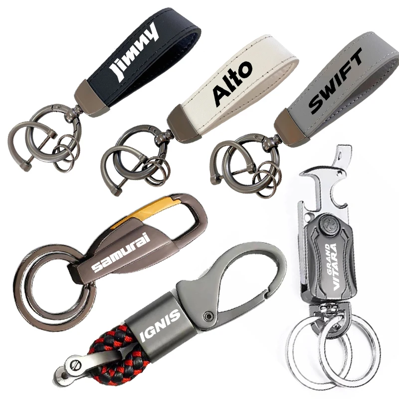 

For suzuki ALTO Baleno Jimny IGNIS Samurai Grand Vitara Swift SX4 Favorit keychain leather keychain metal gift
