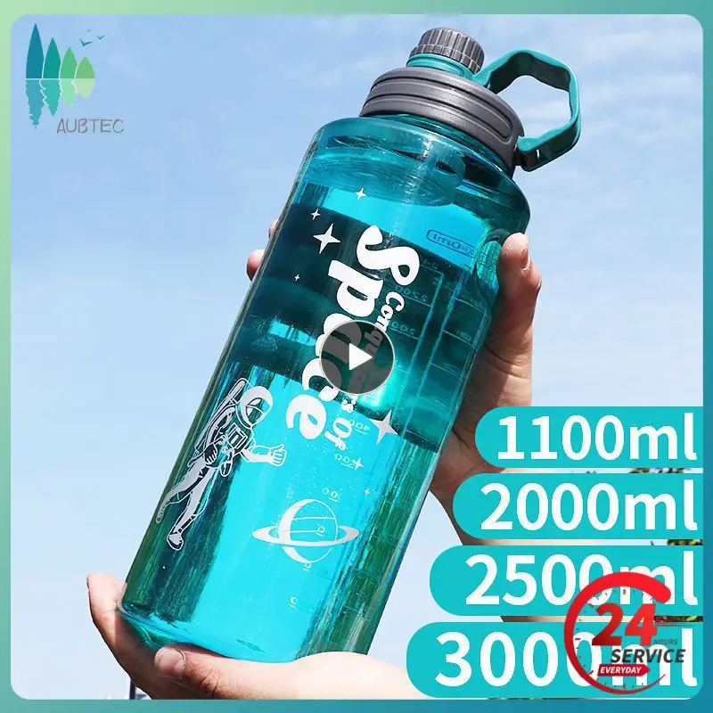 1~10PCS Summer New Water Bottle 1100/1500/2000/3000ml Sports Bottle Portable Sports Outdoor Drinking Cup Drinkware