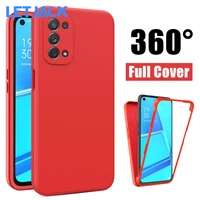 360 original liquid silicone phone case for oppo a52 a72 a92 a92s a93 a94 a74 a54 a33 a53s a5 a9 2020 a15 a16 full cover case