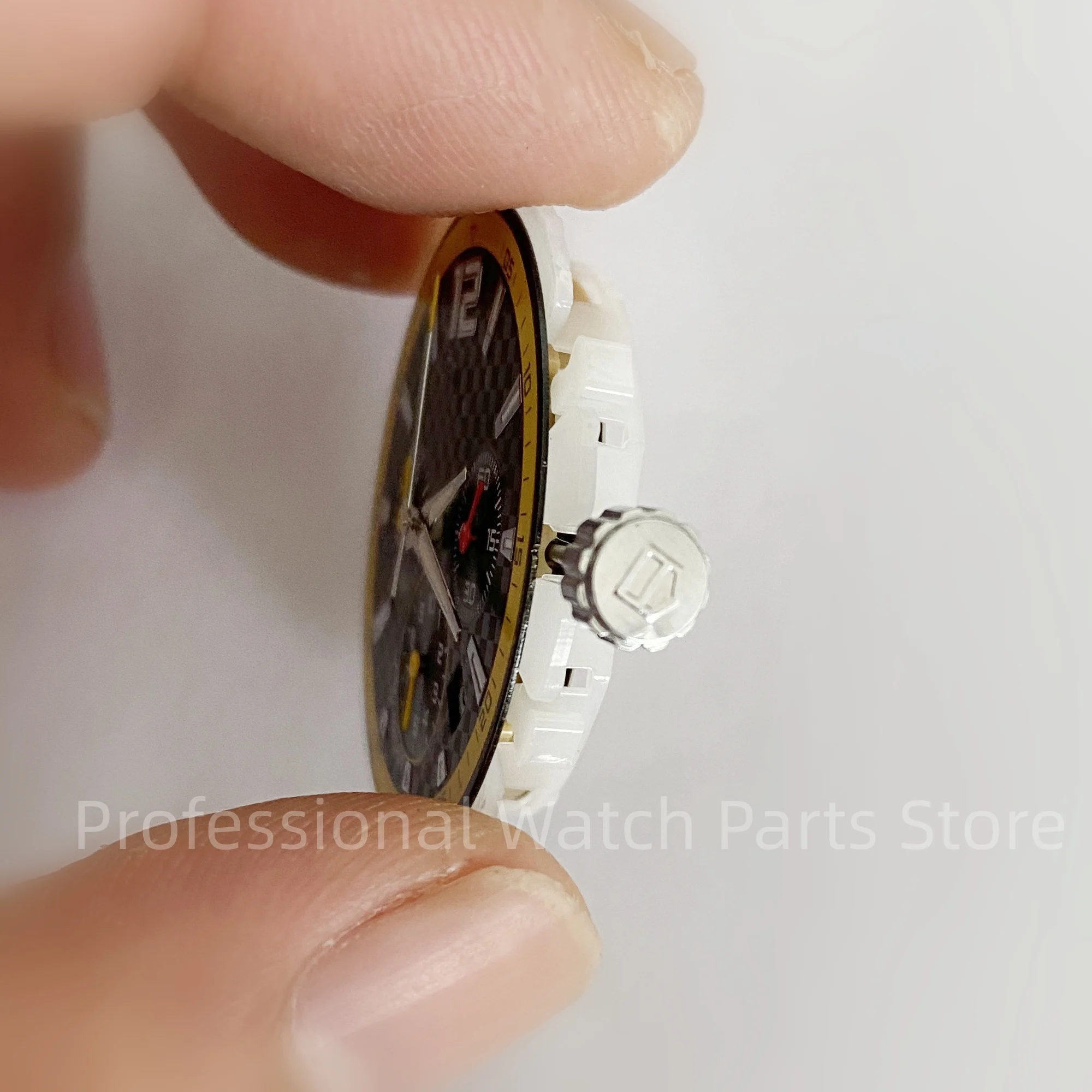 43mm Watch Accessories Set Case+Dial+Hands+Crown+Stainless Steel Strap with Complimentary Quartz Movement Set Calendar Window