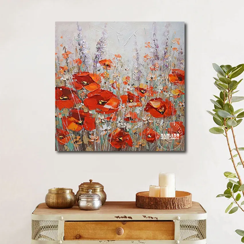 

3d Настенный Декор картина маслом цветы картина холст искусство Прямая поставка от поставщика без рамки ручная роспись акриловые художеств...