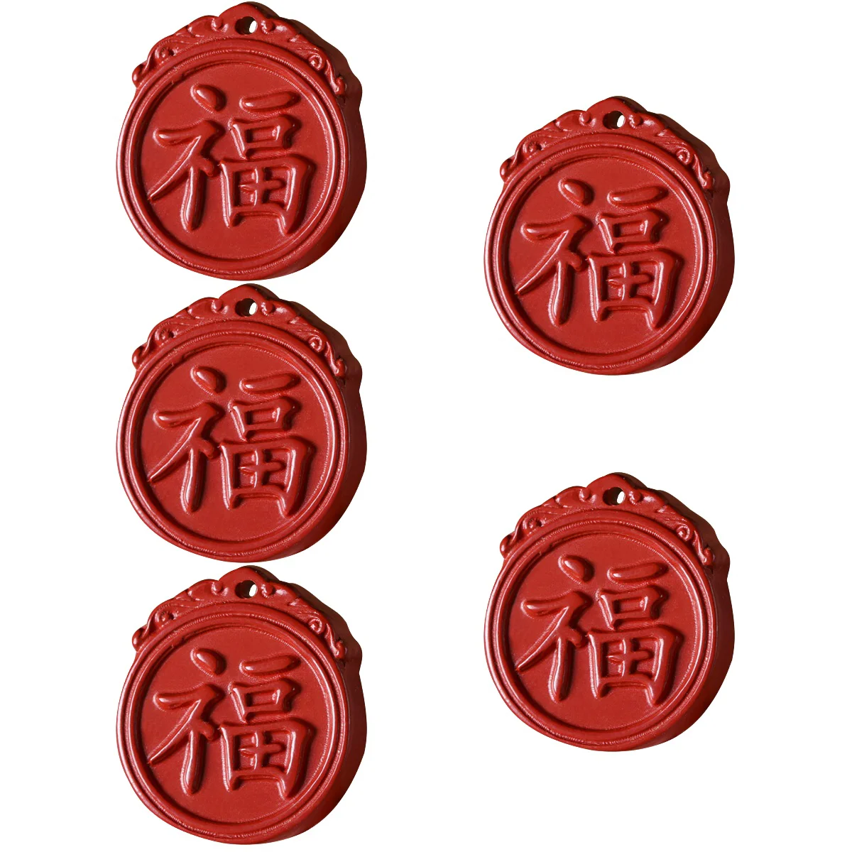

5x Natural Decorative Chinese Cinnabar Carved DIY Charms Rabbit Charms Making Rabbit Charms