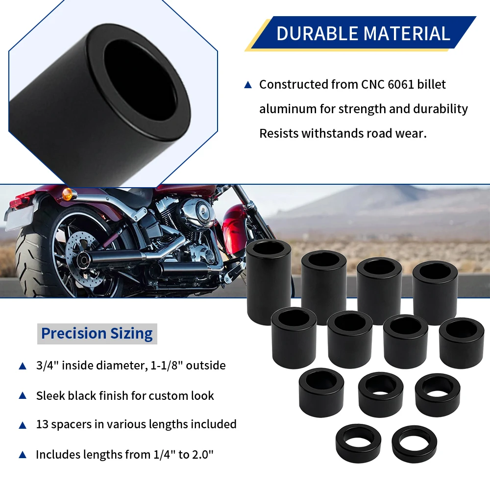 Комплект прокладок осей колеса ID-3/4 дюйма OD-1-1/8 для Harley Road Electra Glide Softail